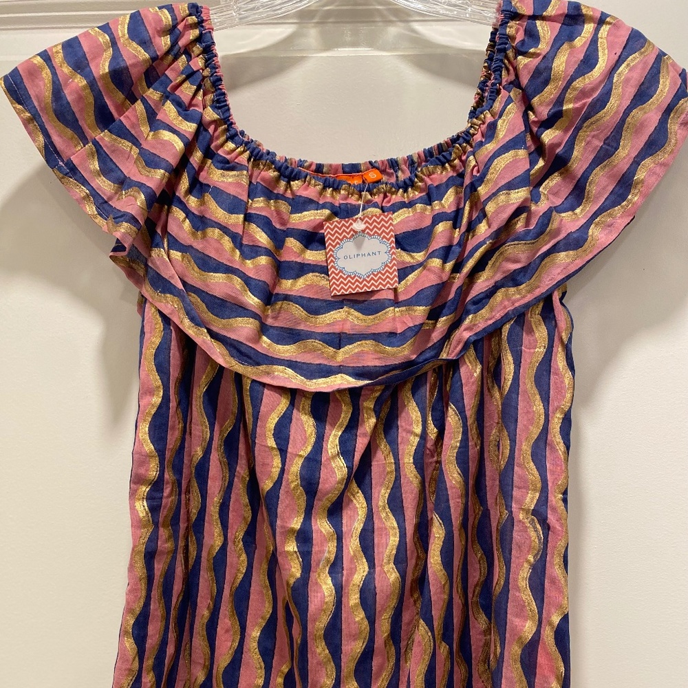 NEW Oliphant small metallic wave sleeveless top